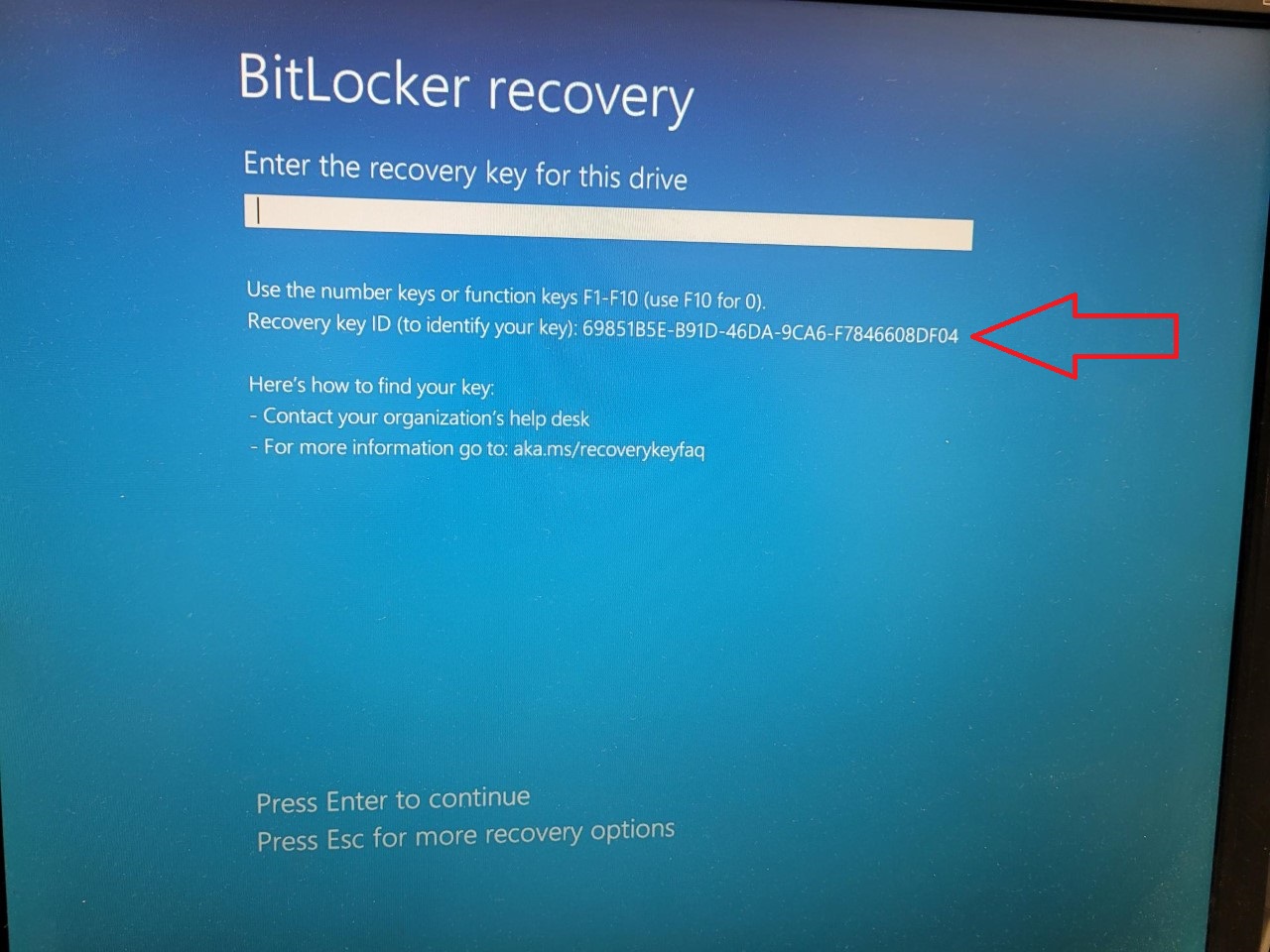 Get the Recovery Key ID